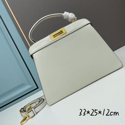 cheap quality Fendi Bags peekaboo ISEEU White